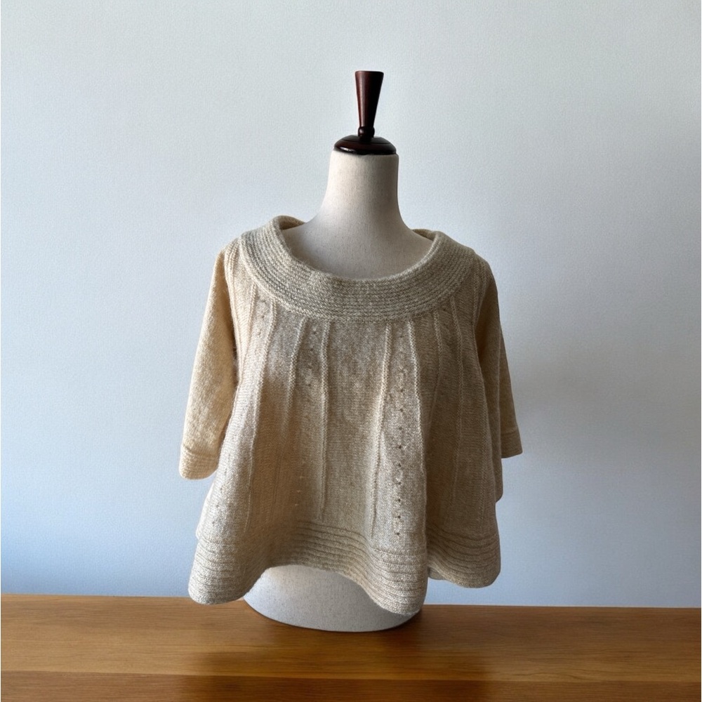 Wool Blend Grace Elements Sweater S Beige Gold